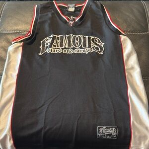 Famous Stars & Straps Black Jersey with Red and White Trim